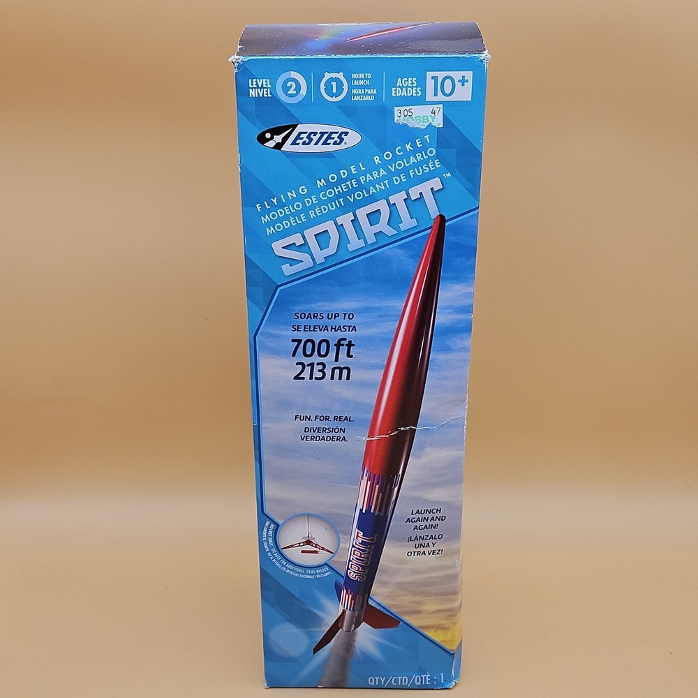 Estes Spirit Flying Model Rocket Brand New‎ Sealed 700 Ft Level 2 Model 2492